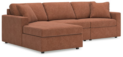 Bradenton Furniture Outlet - Ashley Furniture - Modmax Sectional - RAF 3-Piece Sectional with Chaise / Spice - 92102S17