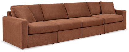 Bradenton Furniture Outlet - Ashley Furniture - Modmax Sectional - RAF 4-Piece Sectional / Spice - 92102S10