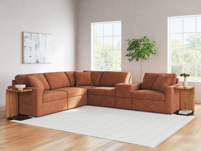 Bradenton Furniture Outlet - Ashley Furniture - Modmax Sectional - RAF 6-Piece Sectional / Spice - 92102S7