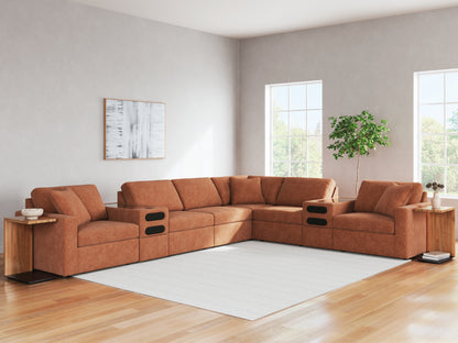 Bradenton Furniture Outlet - Ashley Furniture - Modmax Sectional - RAF 8-Piece Sectional / Spice - 92102S16