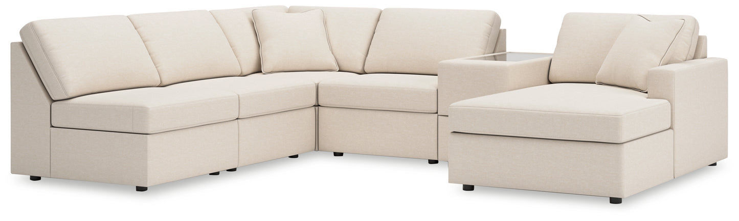 Bradenton Furniture Outlet - Ashley Furniture - Modmax Sectional - 6-Piece Sectional with Chaise and Storage Console / Oyster - 92103S22