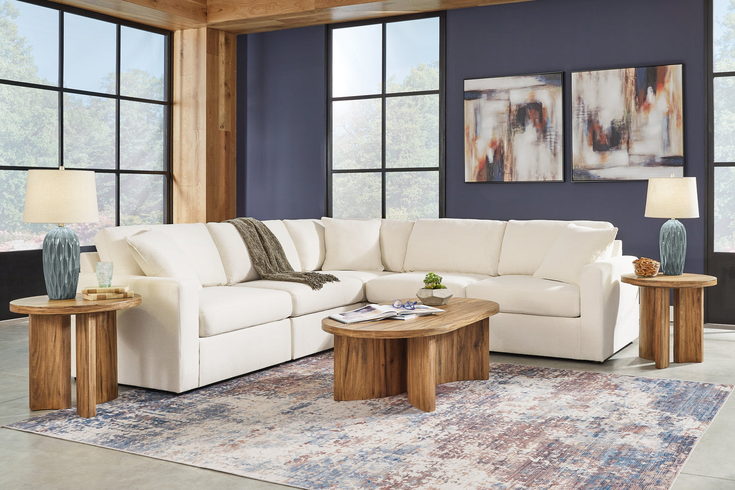 Bradenton Furniture Outlet - Ashley Furniture - Modmax Sectional - RAF 5-Piece Sectional / Oyster - 92103S6