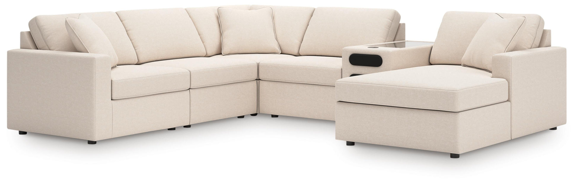 Bradenton Furniture Outlet - Ashley Furniture - Modmax 6-Piece Sectional with Audio System and Chaise - RAF 6-Piece Sectional with Audio System and Chaise - 92103S51