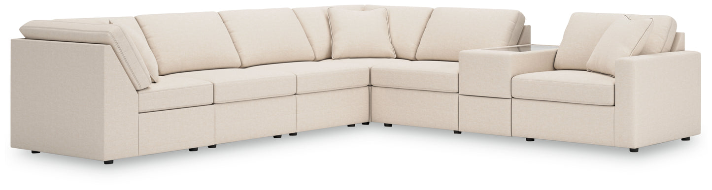 Bradenton Furniture Outlet - Ashley Furniture - Modmax Sectional - 7-Piece Sectional with Storage Console / Oyster - 92103S32