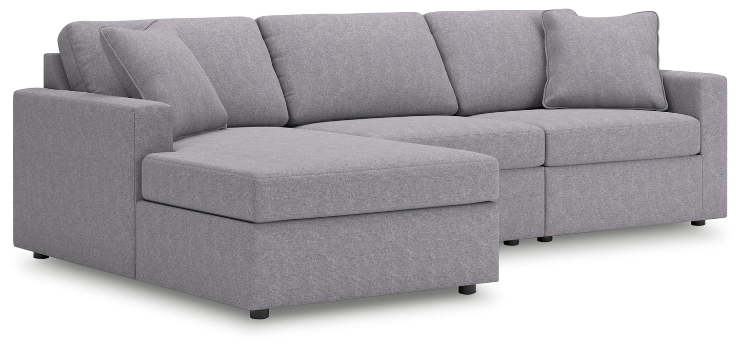 Bradenton Furniture Outlet - Ashley Furniture - Modmax Sectional - RAF 3-Piece Sectional with Chaise / Granite - 92104S17