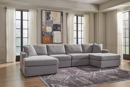 Bradenton Furniture Outlet - Ashley Furniture - Modmax Sectional - RAF 4-Piece Sectional with Chaise / Granite - 92104S19