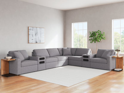 Bradenton Furniture Outlet - Ashley Furniture - Modmax Sectional - RAF 8-Piece Sectional / Granite - 92104S16