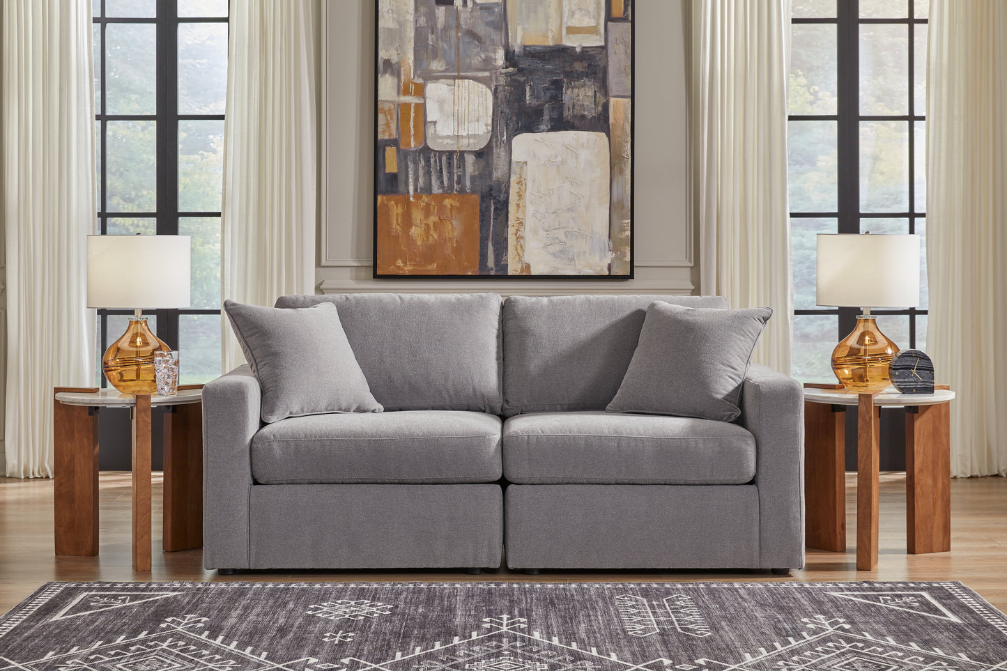 Bradenton Furniture Outlet - Ashley Furniture - Modmax Sectional - RAF 2-Piece Sectional / Granite - 92104S1