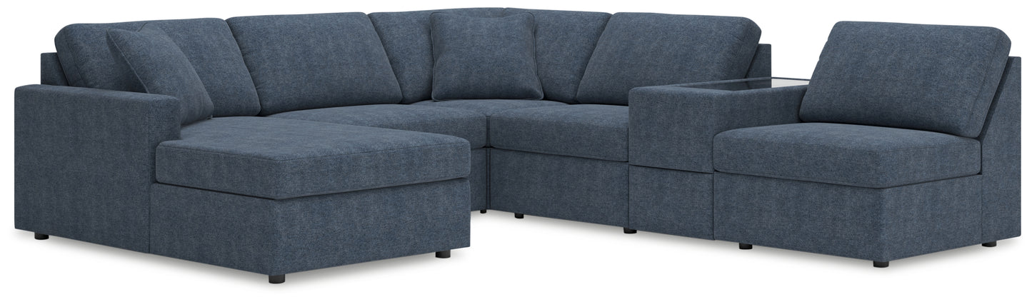 Bradenton Furniture Outlet - Ashley Furniture - Modmax Sectional - RAF 6-Piece Sectional with Chaise / Ink - 92121S21