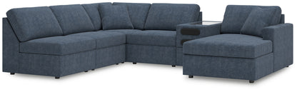 Bradenton Furniture Outlet - Ashley Furniture - Modmax Sectional - 6-Piece Sectional with Chaise and Audio Console / Ink - 92121S25