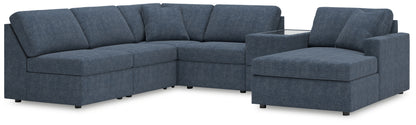 Bradenton Furniture Outlet - Ashley Furniture - Modmax Sectional - 6-Piece Sectional with Chaise and Storage Console / Ink - 92121S22