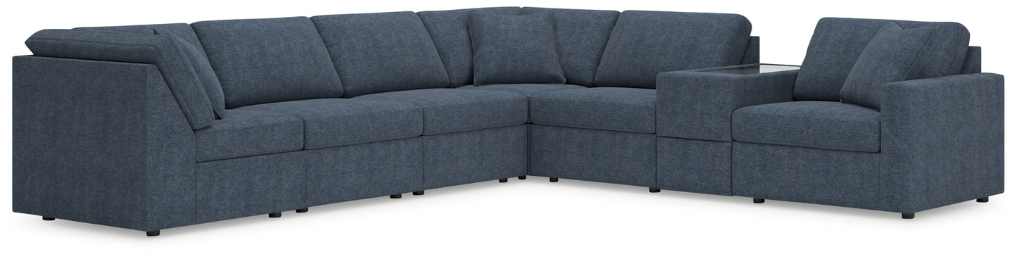 Bradenton Furniture Outlet - Ashley Furniture - Modmax Sectional - 7-Piece Sectional with Storage Console / Ink - 92121S32