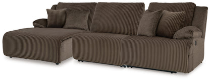 Bradenton Furniture Outlet - Ashley Furniture - Top Tier Sectional - 3-Piece Sofa Chaise Sectional / Chocolate - 92705S11