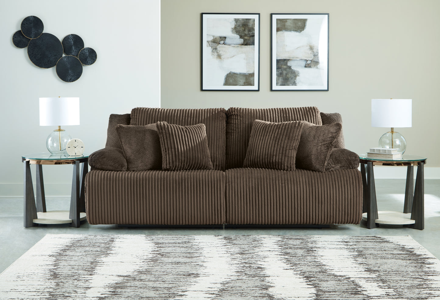 Bradenton Furniture Outlet - Ashley Furniture - Top Tier Sectional - 2-Piece Sectional Loveseat / Chocolate - 92705S9