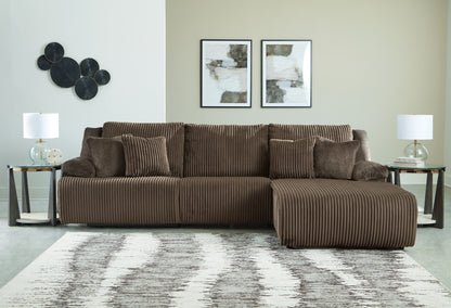 Bradenton Furniture Outlet - Ashley Furniture - Top Tier Sectional - 3-Piece Sectional Sofa Chaise / Chocolate - 92705S6