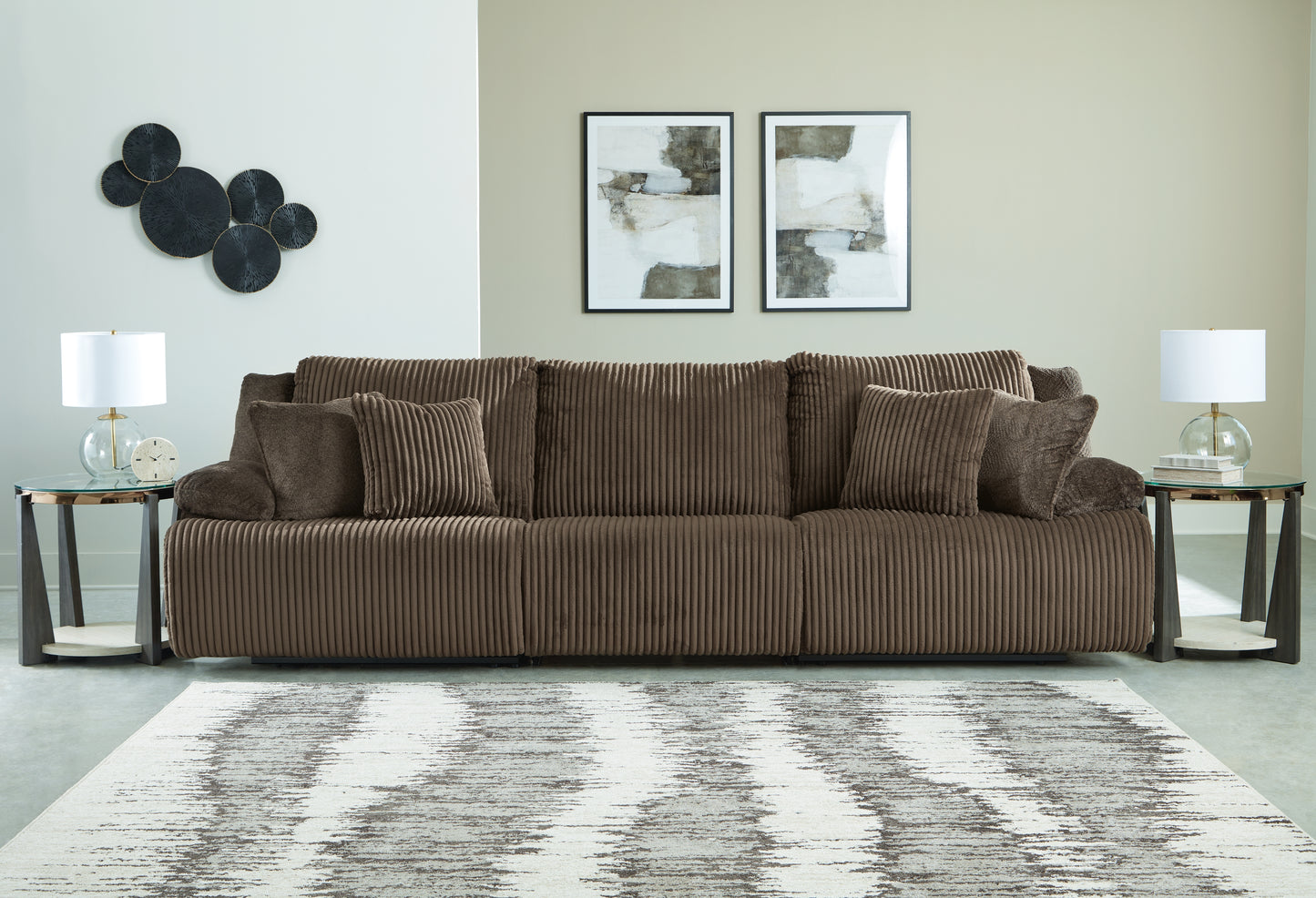 Bradenton Furniture Outlet - Ashley Furniture - Top Tier Sectional - 3-Piece Sectional Sofa / Chocolate - 92705S8
