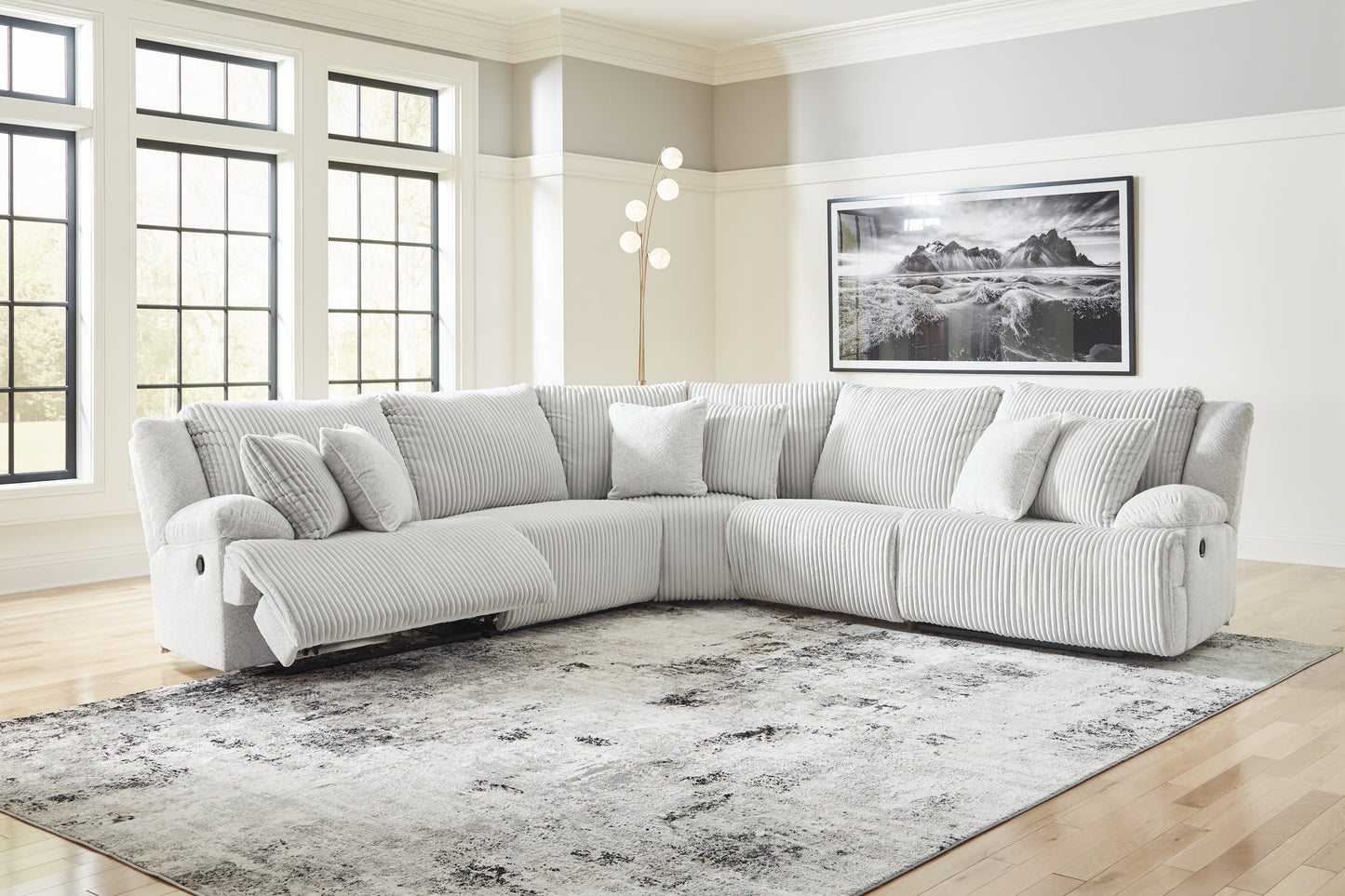 Bradenton Furniture Outlet - Ashley Furniture - Top Tier Sectional - 5-Piece Reclining Sectional / Alloy - 92706S3