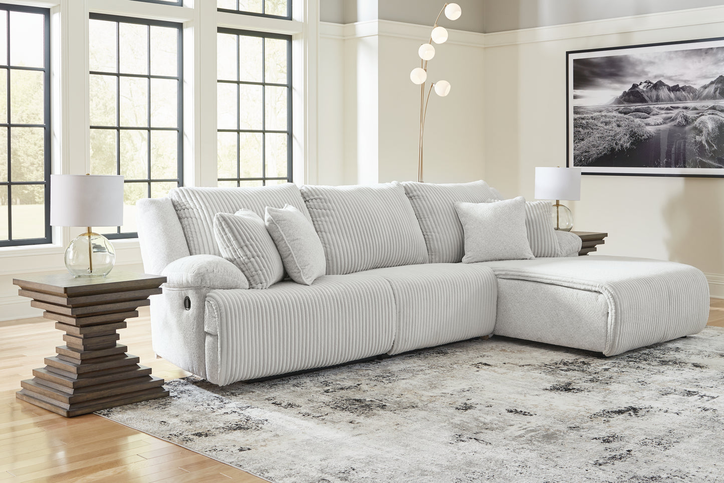 Bradenton Furniture Outlet - Ashley Furniture - Top Tier Sectional - 3-Piece Sectional Sofa Chaise / Alloy - 92706S6
