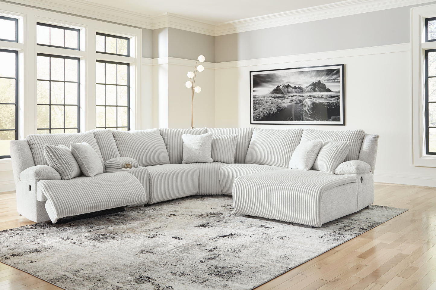 Bradenton Furniture Outlet - Ashley Furniture - Top Tier Sectional - 6-Piece Reclining Sectional with Chaise / Alloy - 92706S1