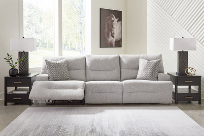 Bradenton Furniture Outlet - Ashley Furniture - Acklen Place Sectional - 3-Piece Power Reclining Sectional Sofa / Pewter - 93605S18