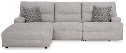 Bradenton Furniture Outlet - Ashley Furniture - Acklen Place Sectional - 3-Piece Power Reclining Sectional / Pewter - 93605S7
