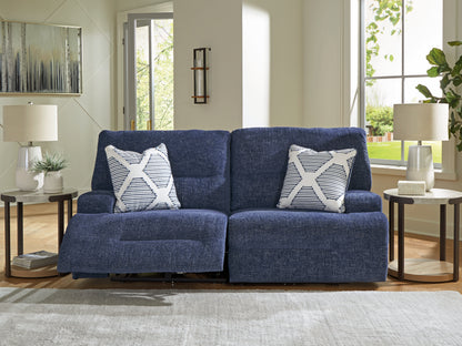 Bradenton Furniture Outlet - Ashley Furniture - Acklen Place Sectional - 2-Piece Power Reclining Sectional / Navy - 93607S16