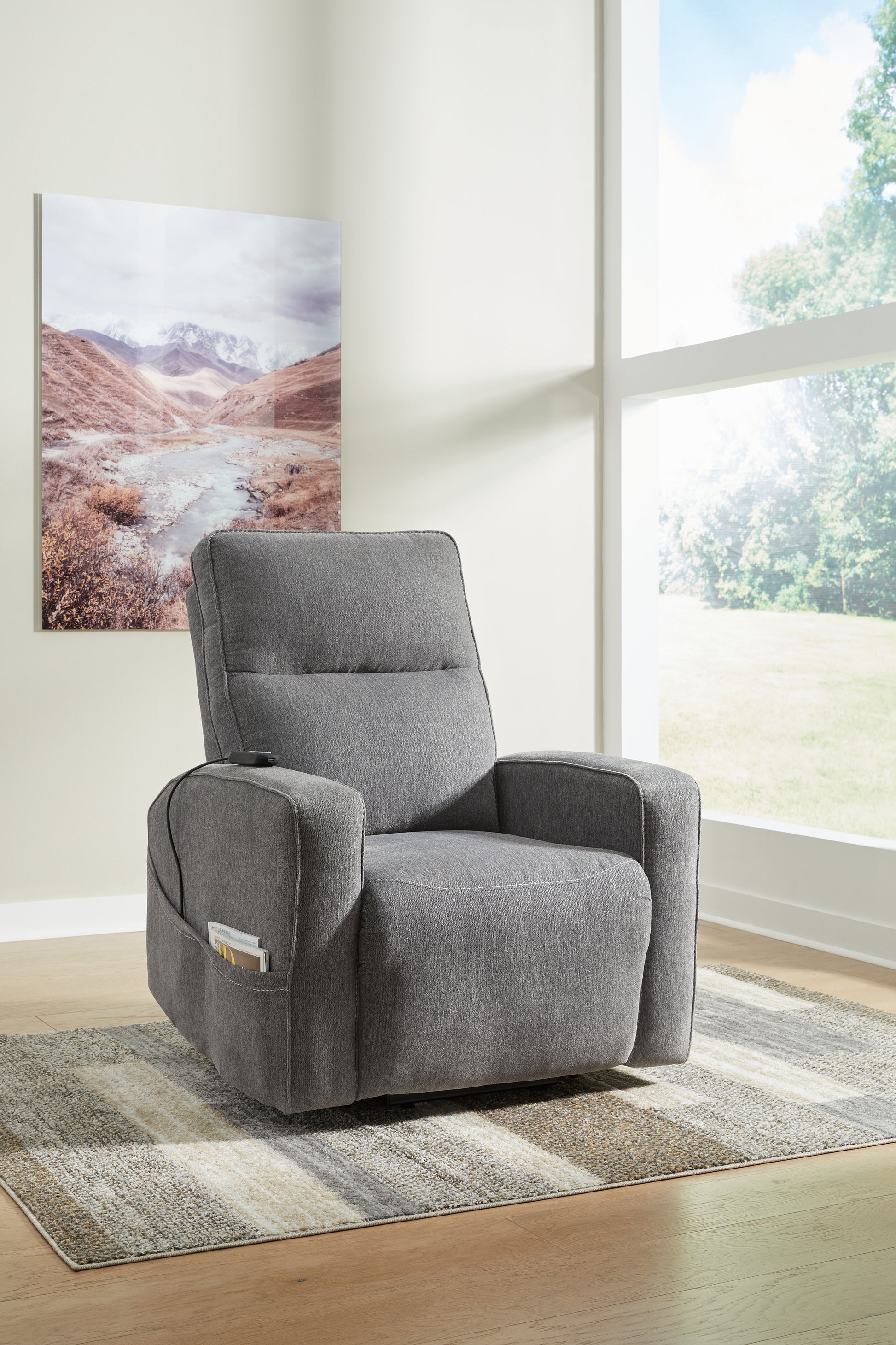 Bradenton Furniture Outlet - Ashley Furniture - Starganza Living Room - Power Lift Recliner / Gray - 9370412