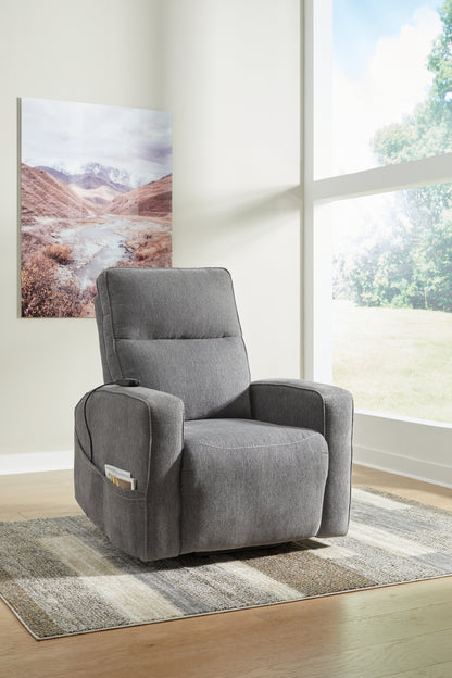 Bradenton Furniture Outlet - Ashley Furniture - Starganza Living Room - Power Lift Recliner / Gray - 9370412
