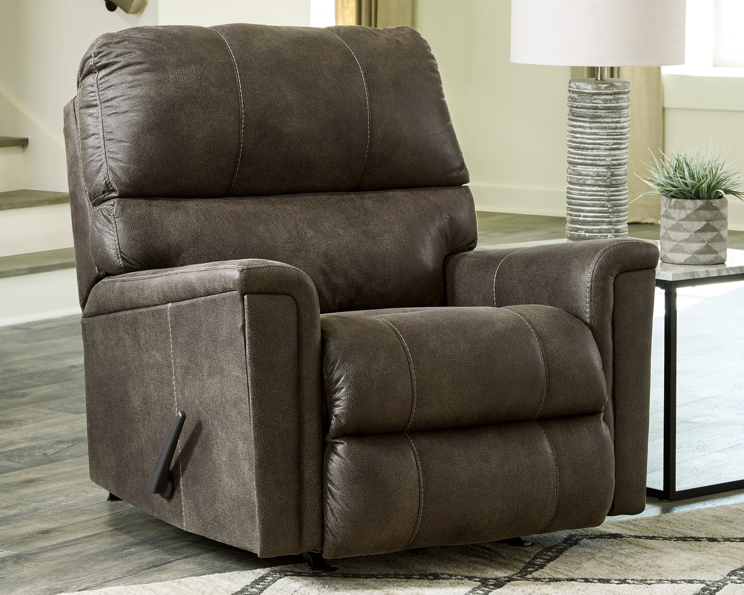 Bradenton Furniture Outlet - Ashley Furniture - Navi Living Room - Rocker Recliner / Smoke - 9400225