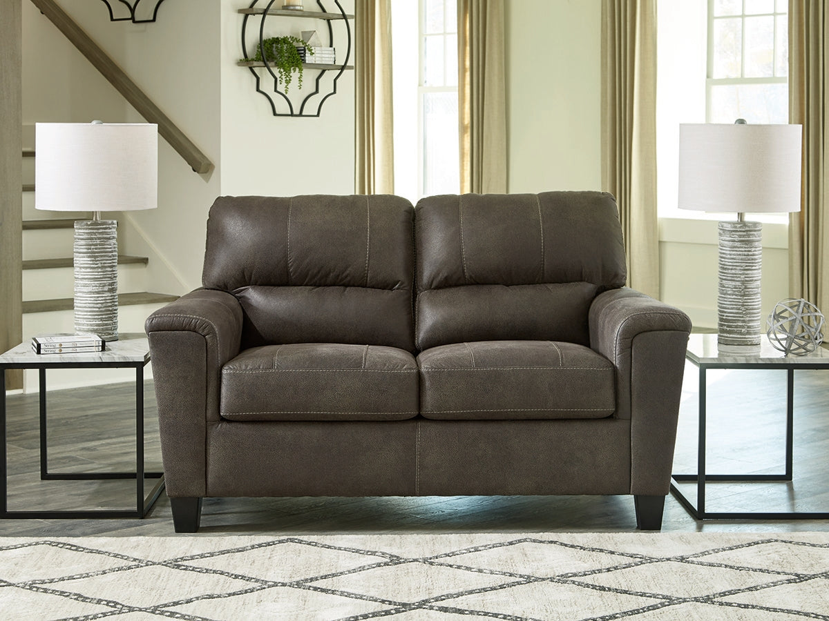 Bradenton Furniture Outlet - Ashley Furniture - Navi Living Room - Loveseat / Smoke - 9400235