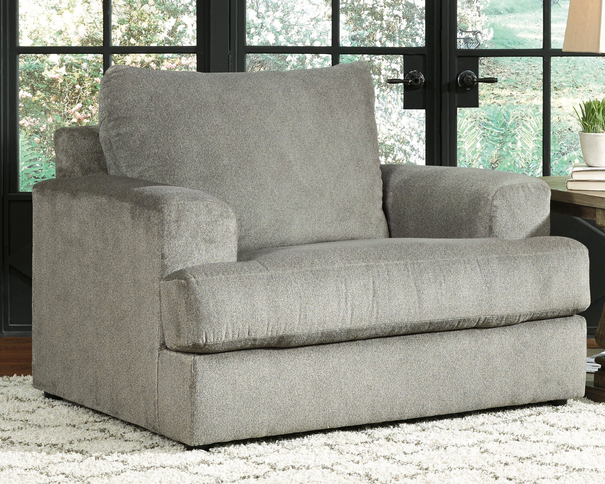 Bradenton Furniture Outlet - Ashley Furniture - Soletren Living Room - Chair and a Half / Ash - 9510323