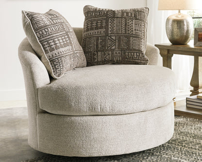 Bradenton Furniture Outlet - Ashley Furniture - Soletren Living Room - Swivel Accent Chair / Stone - 9510444