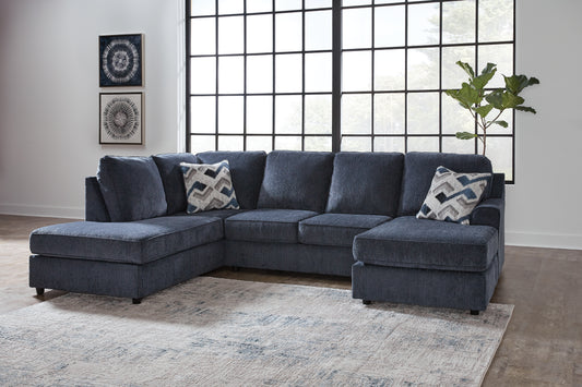 Bradenton Furniture Outlet - Ashley Furniture - Albar Place Sectional - RAF 2-Piece Sectional / Cobalt - 95302S2