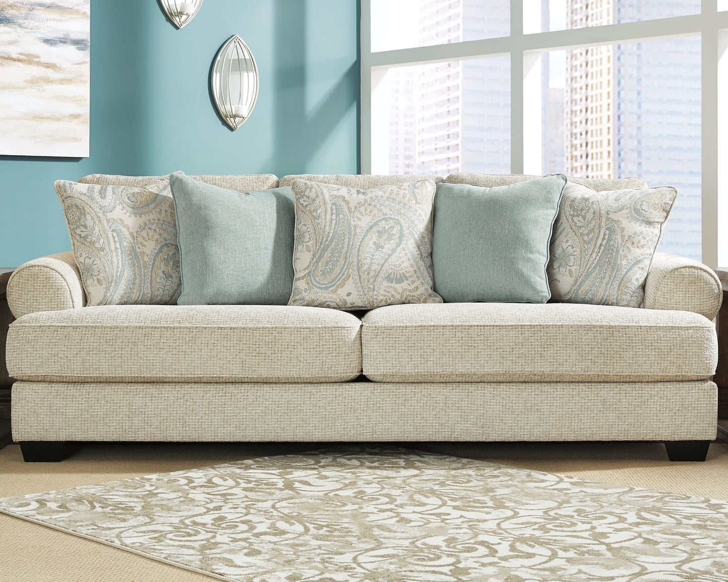 Bradenton Furniture Outlet - Ashley Furniture - Monaghan Living Room - Sofa / Sandstone - 9620538