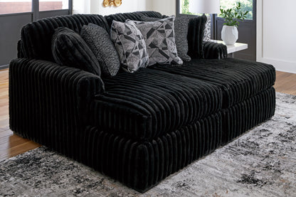 Bradenton Furniture Outlet - Ashley Furniture - Midnight-Madness Sectional - RAF Super Chaise / Onyx - 98103S8