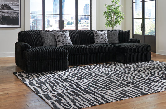 Bradenton Furniture Outlet - Ashley Furniture - Midnight-Madness Sectional - LAF 3-Piece Sectional with Chaise / Onyx - 98103S9