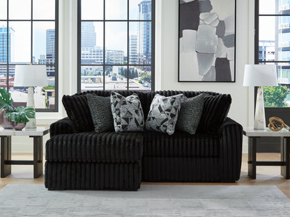 Bradenton Furniture Outlet - Ashley Furniture - Midnight-Madness Sectional - RAF 2-Piece Sectional with Chaise / Onyx - 98103S13