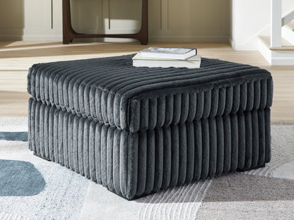 Bradenton Furniture Outlet - Ashley Furniture - Midnight-Madness Living Room - Oversized Accent Ottoman / Gunmetal - 9810508