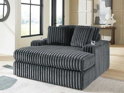 Bradenton Furniture Outlet - Ashley Furniture - Midnight-Madness Living Room - Oversized Chaise / Gunmetal - 9810515