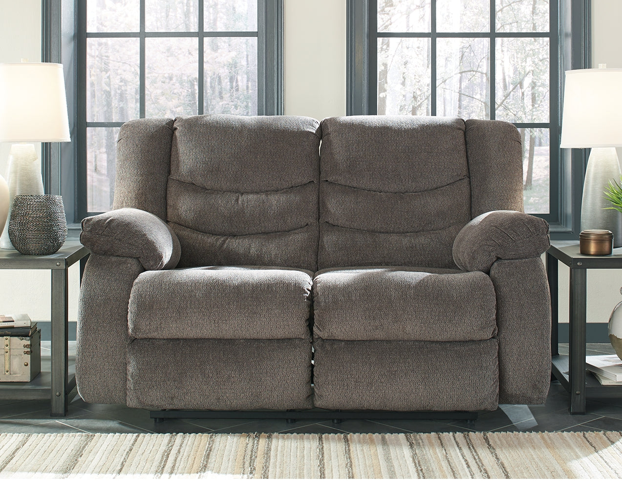 Bradenton Furniture Outlet - Ashley Furniture - Tulen Living Room - Reclining Loveseat / Gray - 9860686