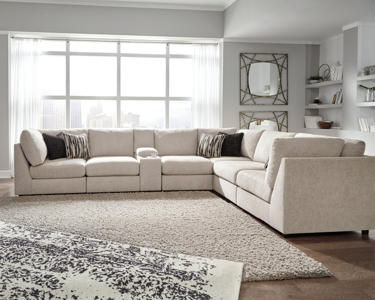 Bradenton Furniture Outlet - Ashley Furniture - Kellway Sectional - 7-Piece Sectional / Bisque - 98707S5