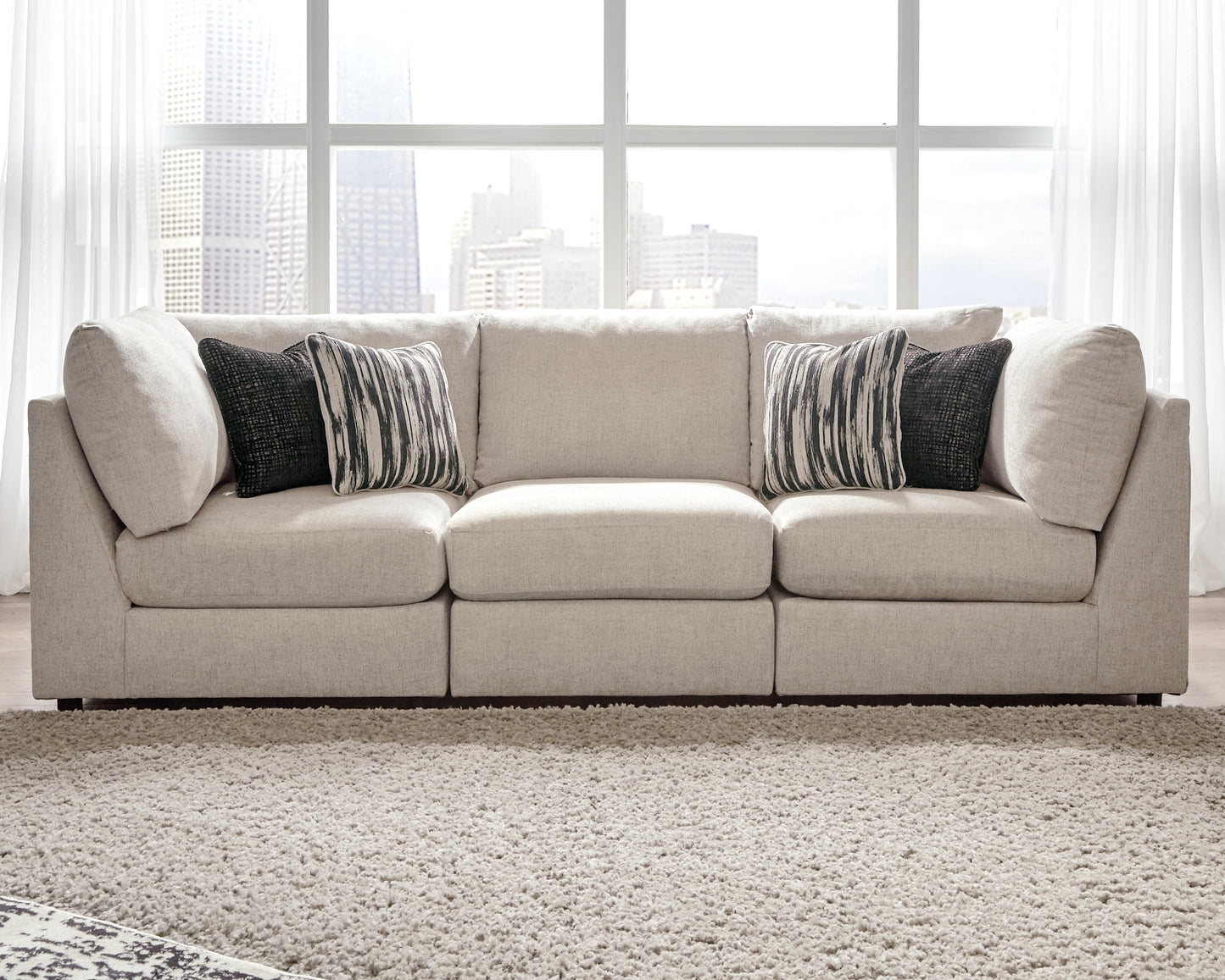 Bradenton Furniture Outlet - Ashley Furniture - Kellway Sectional - 3-Piece Sectional Sofa / Bisque - 98707S6