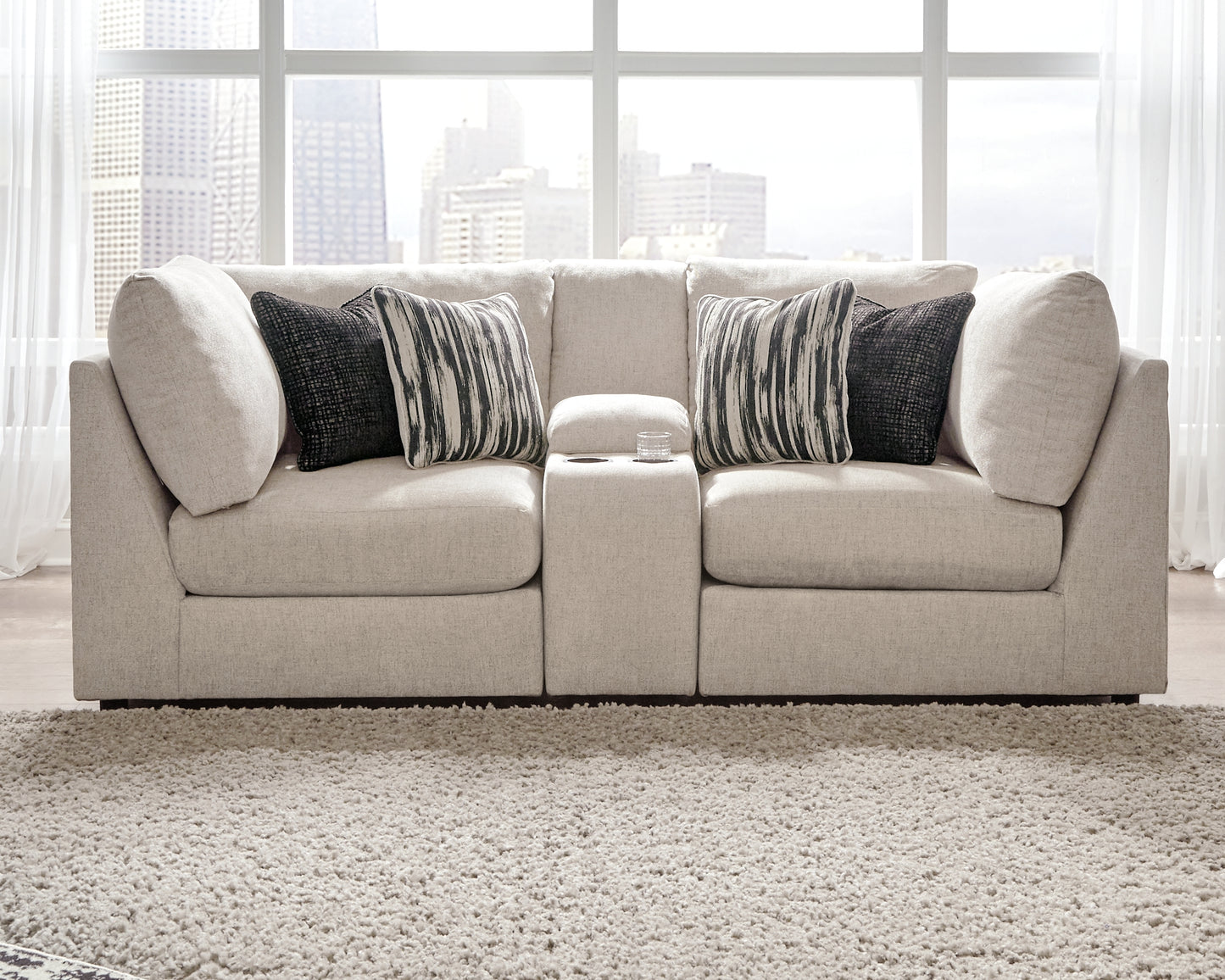 Bradenton Furniture Outlet - Ashley Furniture - Kellway Sectional - 3-Piece Sectional Loveseat / Bisque - 98707S8