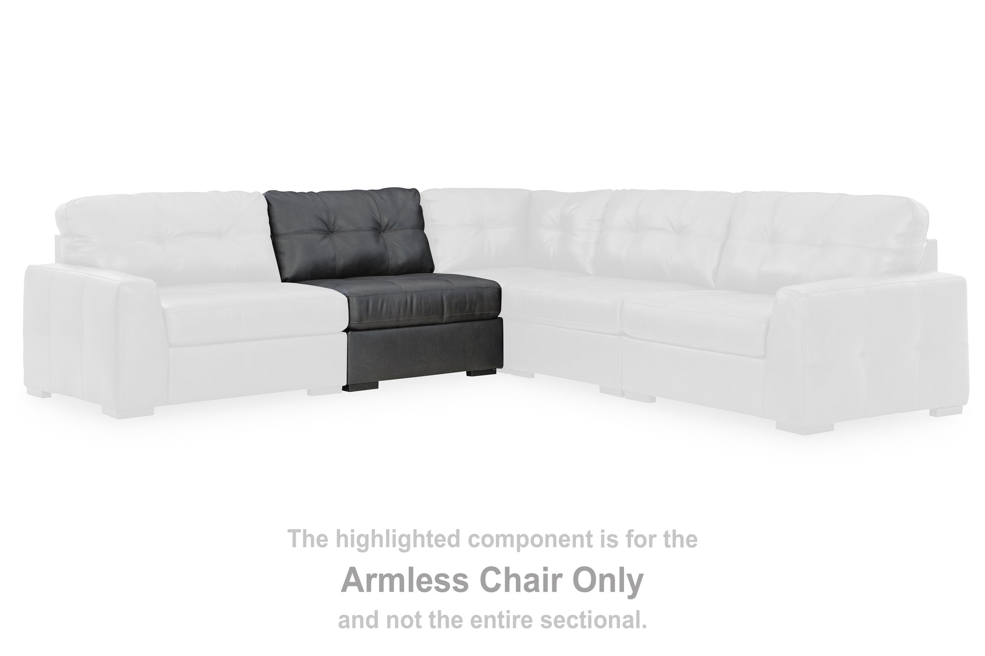 Bradenton Furniture Outlet - Ashley Furniture - Brindley Pier Sectional - Armless Chair / Fog - 9950346