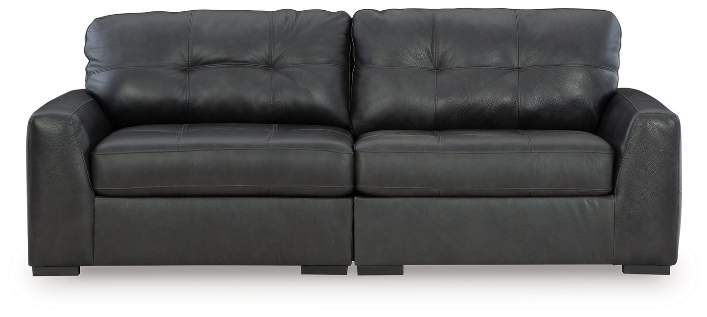Bradenton Furniture Outlet - Ashley Furniture - Brindley Pier Sectional - RAF 2-Piece Sectional Loveseat / Fog - 99503S1