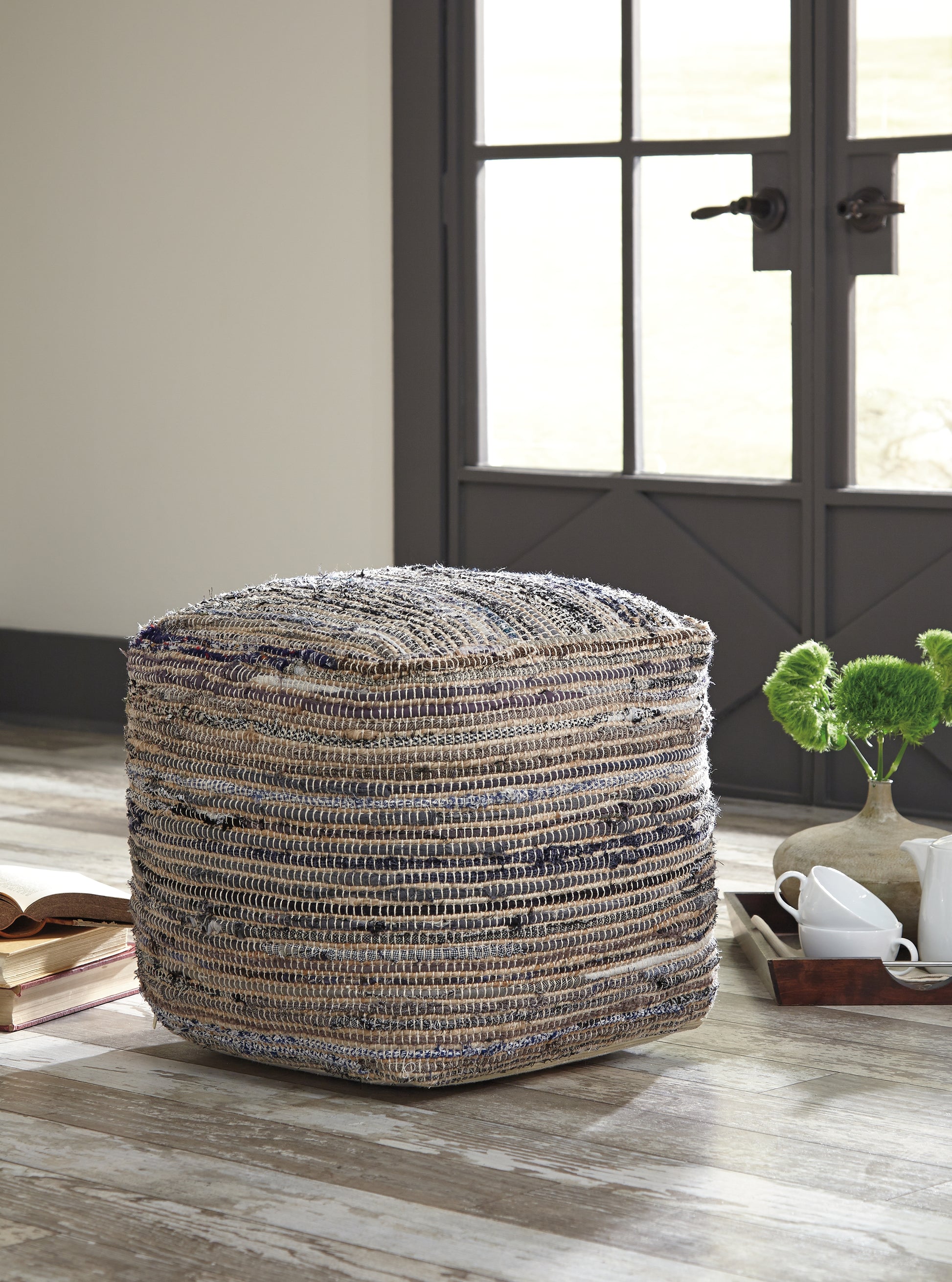 Bradenton Furniture Outlet - Ashley Furniture - Absalom Pouf - Pouf / Denim - A1000550