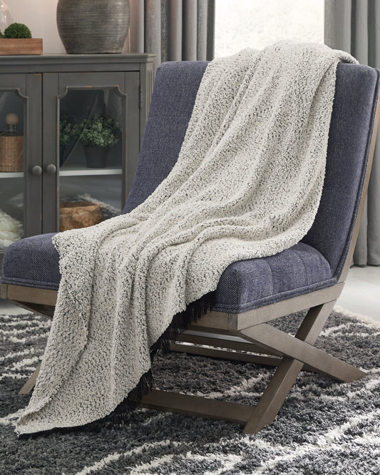 Bradenton Furniture Outlet - Ashley Furniture - Leonita Throw - Throw / Black/White - A1000769T
