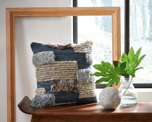 Bradenton Furniture Outlet - Ashley Furniture - Gibbend Pillows - Pillow (4/CS) / Blue/Gray/White - A1000926