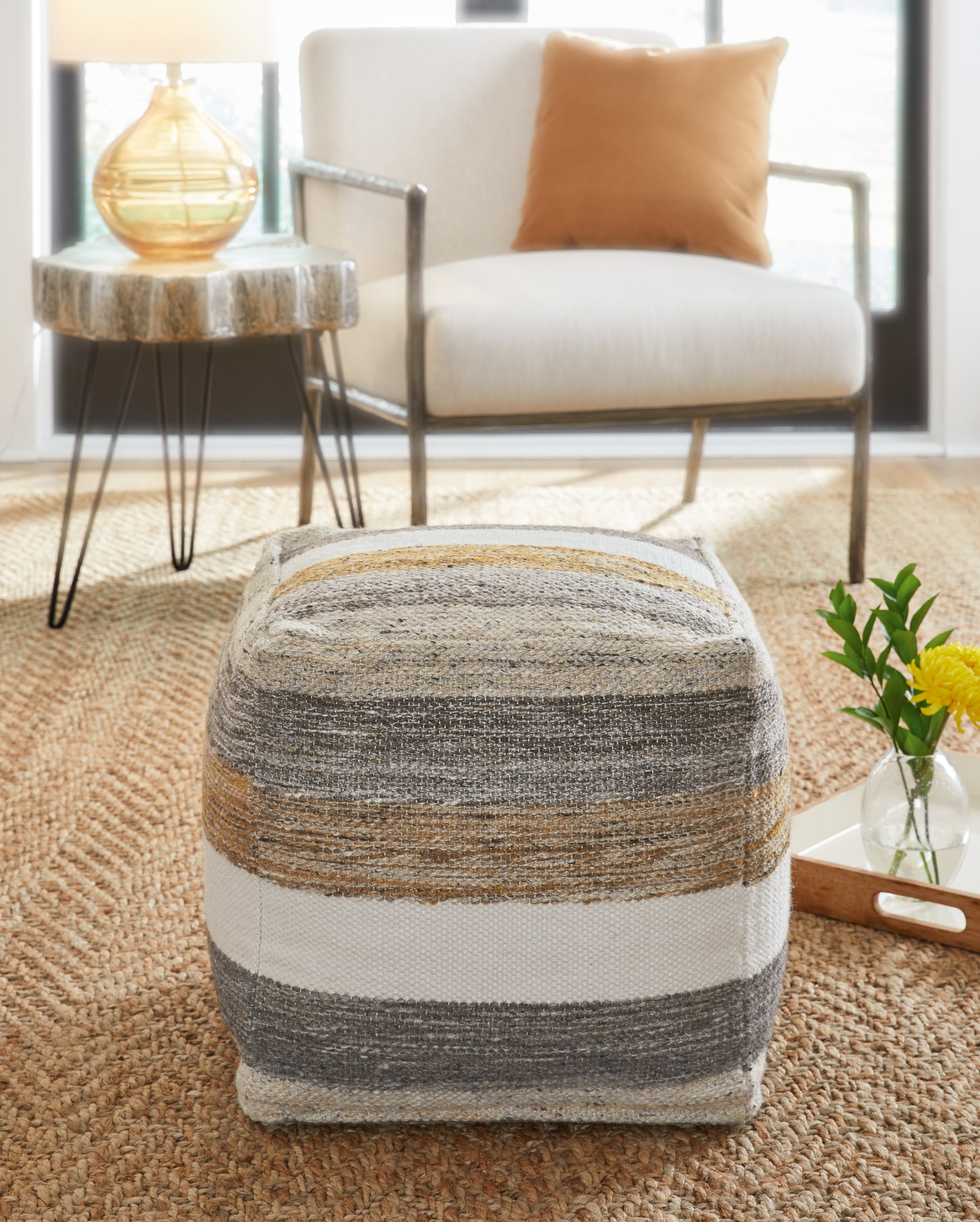 Bradenton Furniture Outlet - Ashley Furniture - Josalind Pouf - Pouf / Multi - A1000935