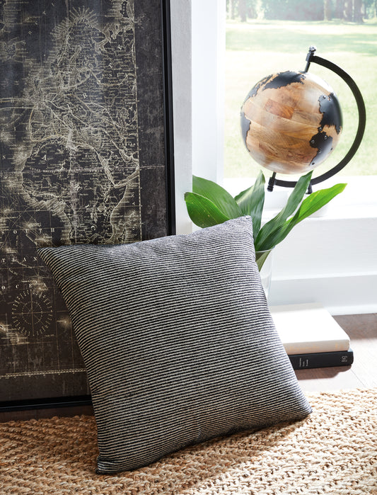 Bradenton Furniture Outlet - Ashley Furniture - Edelmont Pillows - Pillow (4/CS) / Black/Linen - A1000962